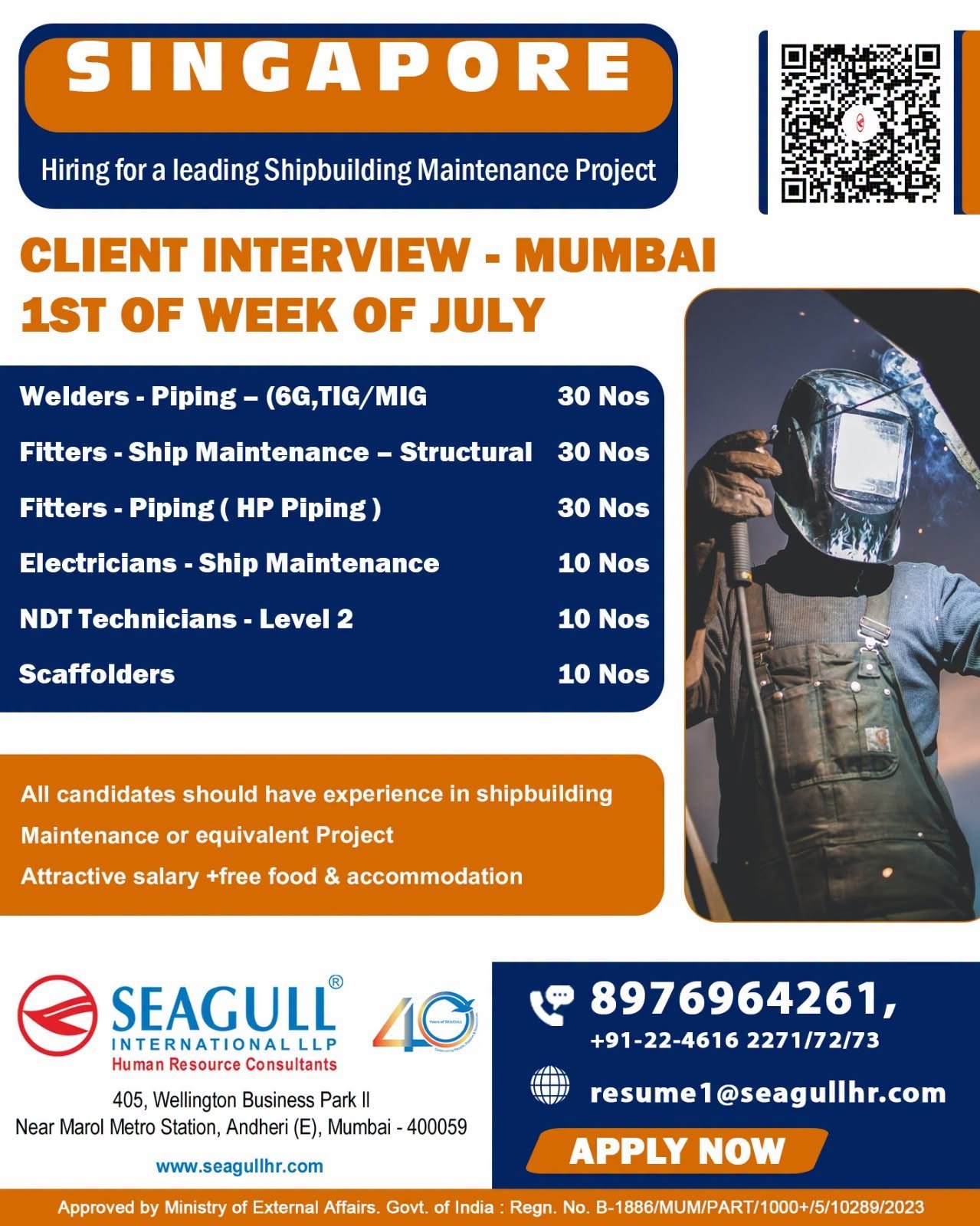 Singapore Shipbuilding Maintenance Project Jobs 2026 – Apply Now