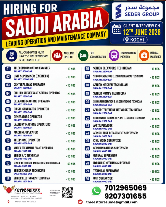 Saudi Arabia Job Opportunities – Seder Group - Apply Now