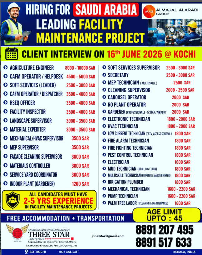 Saudi Arabia Al Majal Al Arabi Group Facility Maintenance Jobs 2026 – Apply Now
