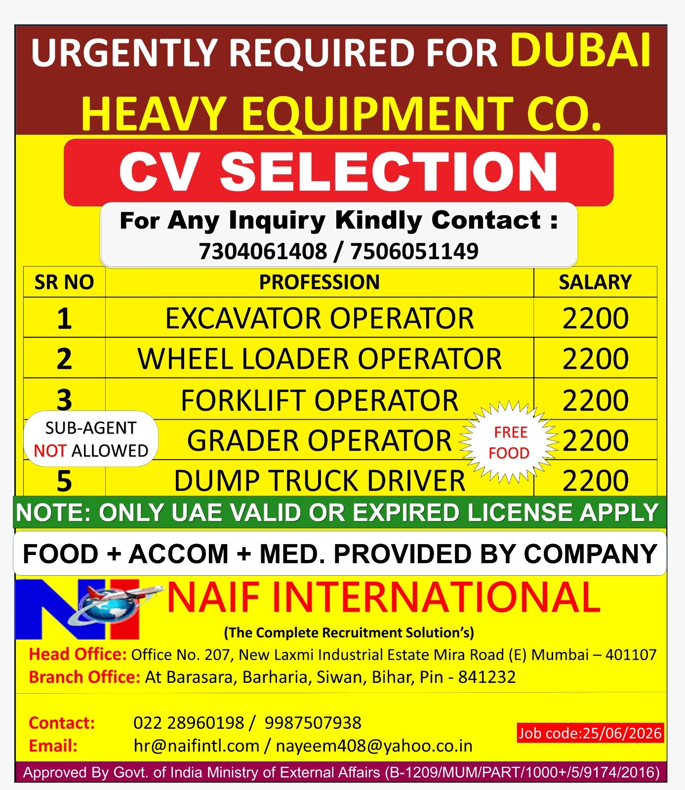Dubai Heavy Equipment Company Jobs 2026 – Apply Now