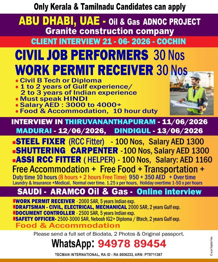 UAE Jobs 2026 – Multiple Job Vacancies