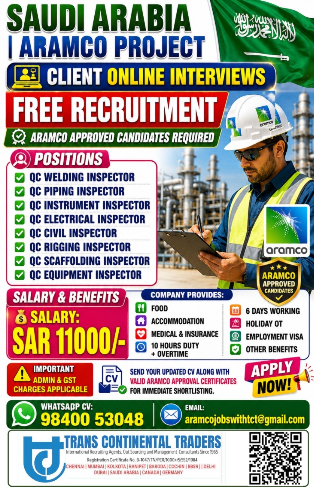 Saudi Arabia Aramco Project Jobs 2026 | Free Recruitment