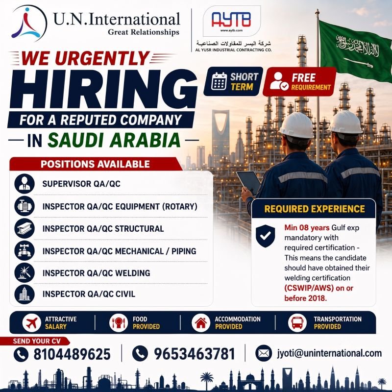 Free Recruitment for AYTB Saudi Arabia