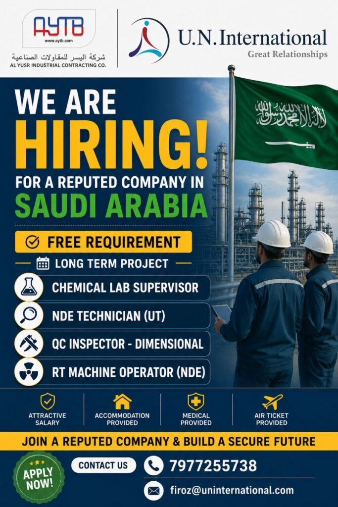 Saudi Arabia Jobs 2026 – Hiring For AYTB | Apply Now
