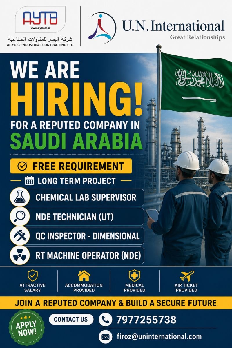 Saudi Arabia Jobs 2026 – Hiring For AYTB | Apply Now