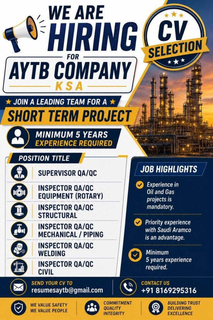 Saudi Arabia AYTB Company Jobs 2026 | CV Selection Saudi Arabia AYTB Company Jobs 2026 | CV Selection