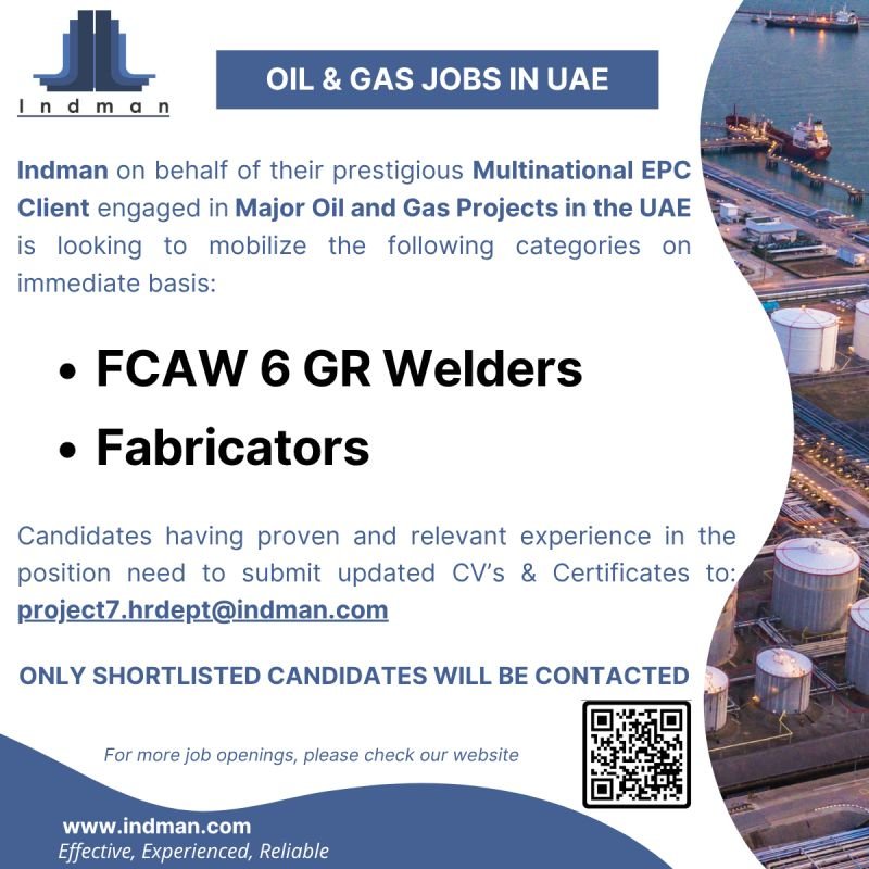Jobs in UAE - Major Oil and Gas Projects