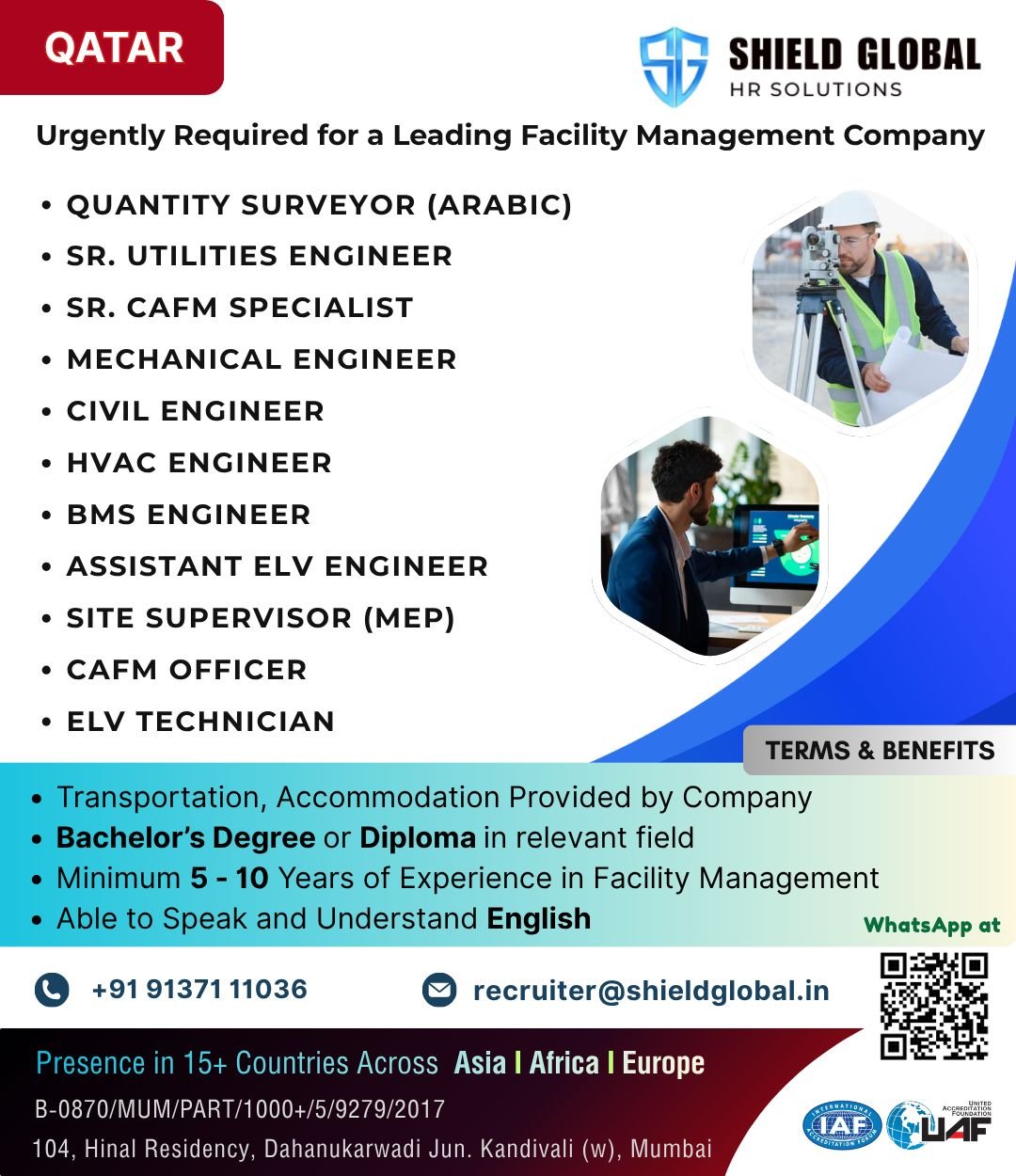 Qatar Facility Management Jobs - Apply Today