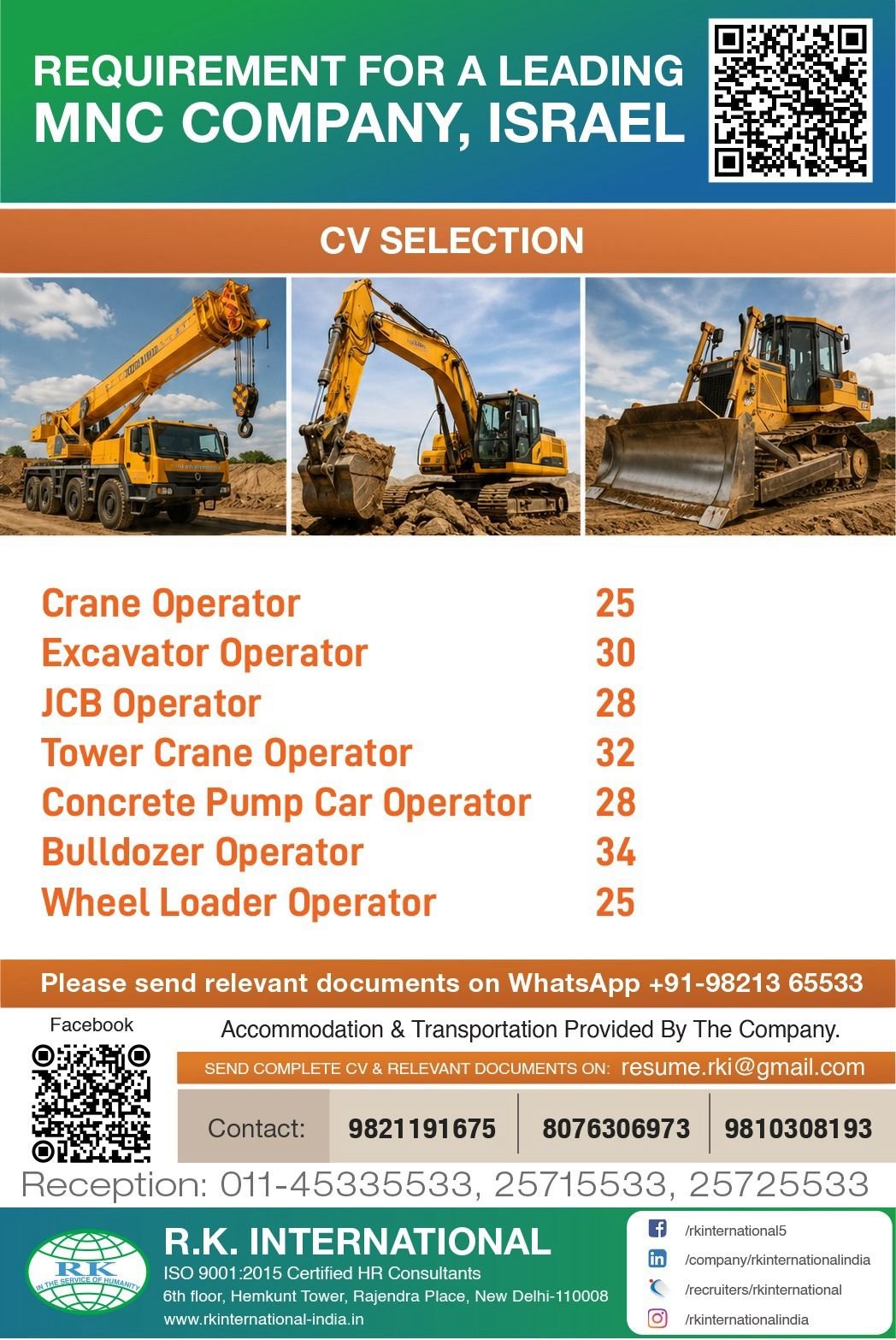 Hiring For MNC Company in Israel - Apply Now