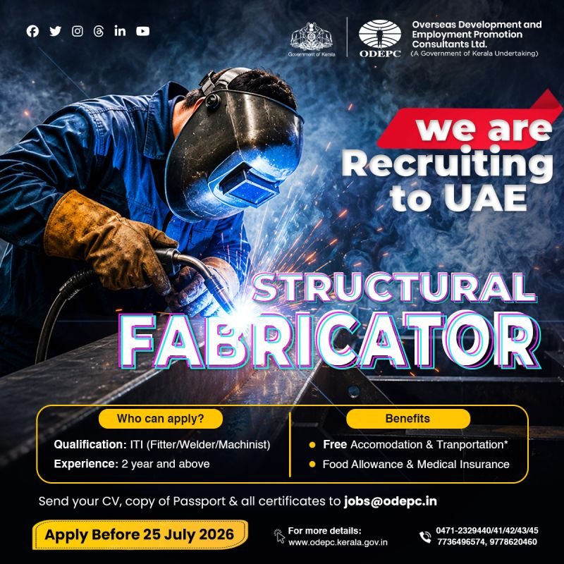 Urgent recruitment of Structural Fabricators to UAE. Urgent recruitment of Structural Fabricators to UAE.