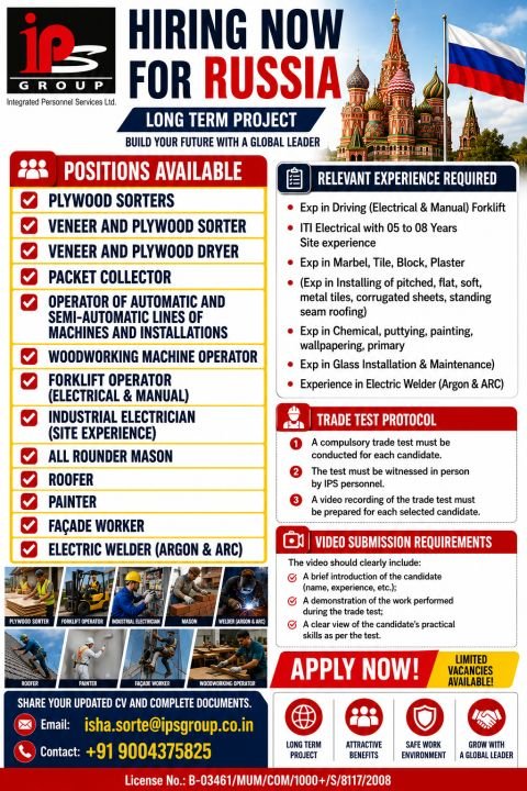 Urgent Hiring for Russia – Long Term Project