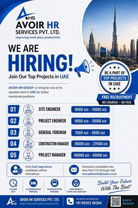 UAE Engineering Jobs 2026 | Multiple Vacancies