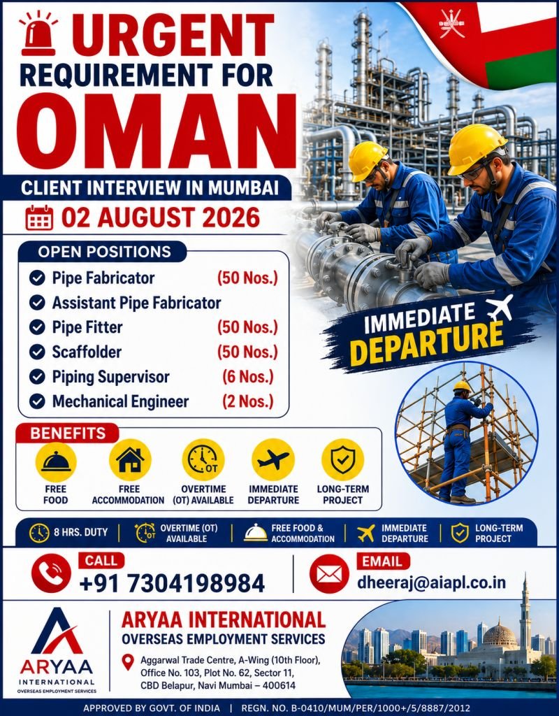 Oman Oil & Gas Jobs 2026 | Client Interview | Apply Now