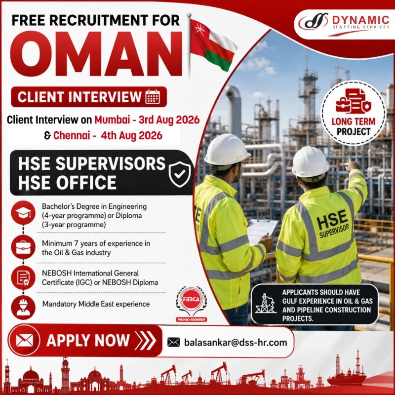 Free Recruitment for Oman - Long Term Project