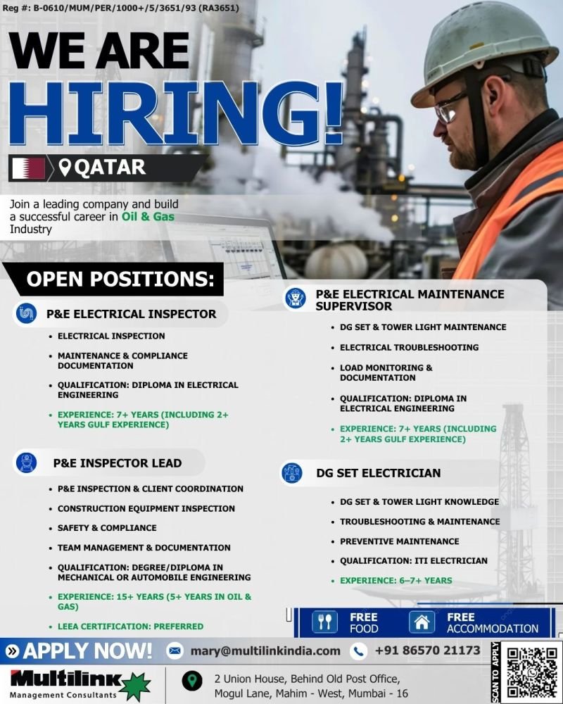 Qatar Oil & Gas Jobs 2026 | Urgent Hiring Qatar Oil & Gas Jobs 2026 | Urgent Hiring