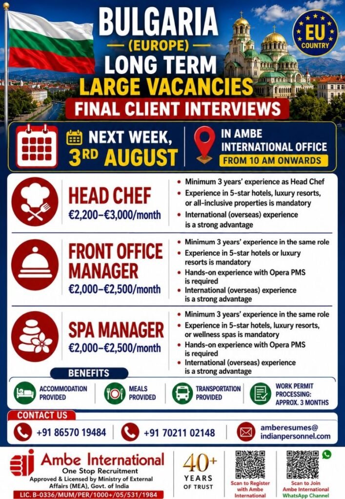 Bulgaria (Europe) – Long-Term Hospitality Careers Bulgaria (Europe) – Long-Term Hospitality Careers