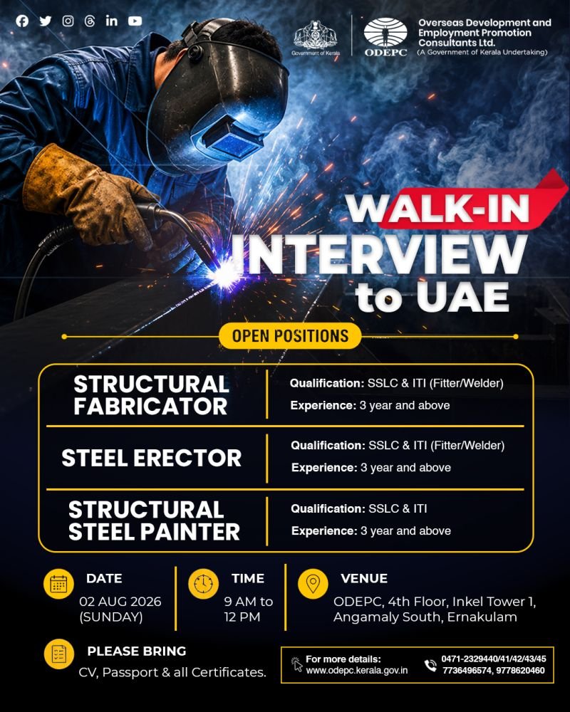 Hiring Structural Fabricator, Steel Erector & Structural Steel Painter to UAE