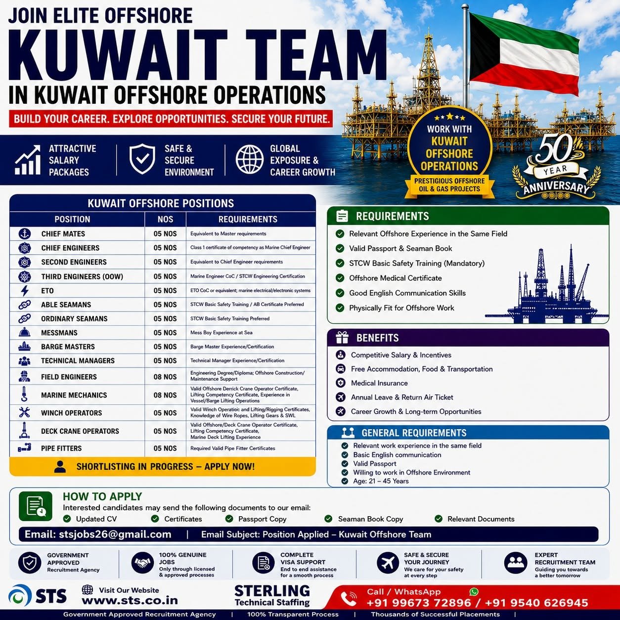 Kuwait Offshore Jobs 2026 – Offshore Oil & Gas Vacancies | Marine & Engineering Careers
