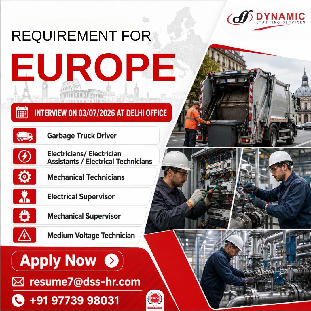 Europe Jobs 2026 – Multiple Vacancies