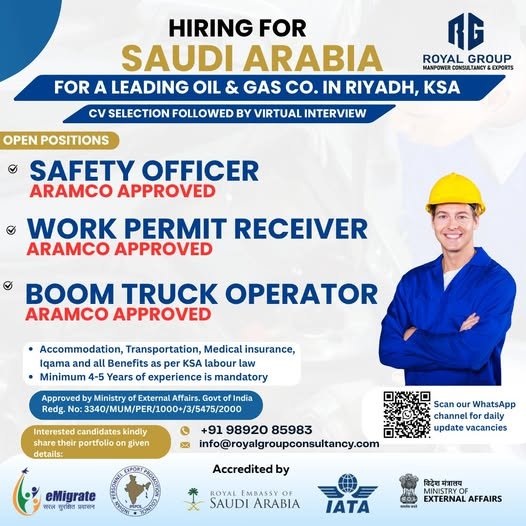 Saudi Arabia Oil & Gas Jobs 2026 – CV selection followed by a virtual interview | Apply Now