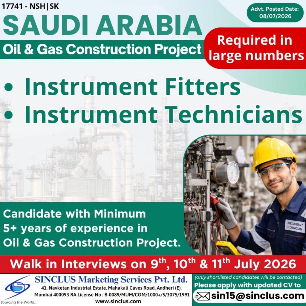 Saudi Arabia Hiring | Oil & Gas Construction Project Saudi Arabia Hiring | Oil & Gas Construction Project