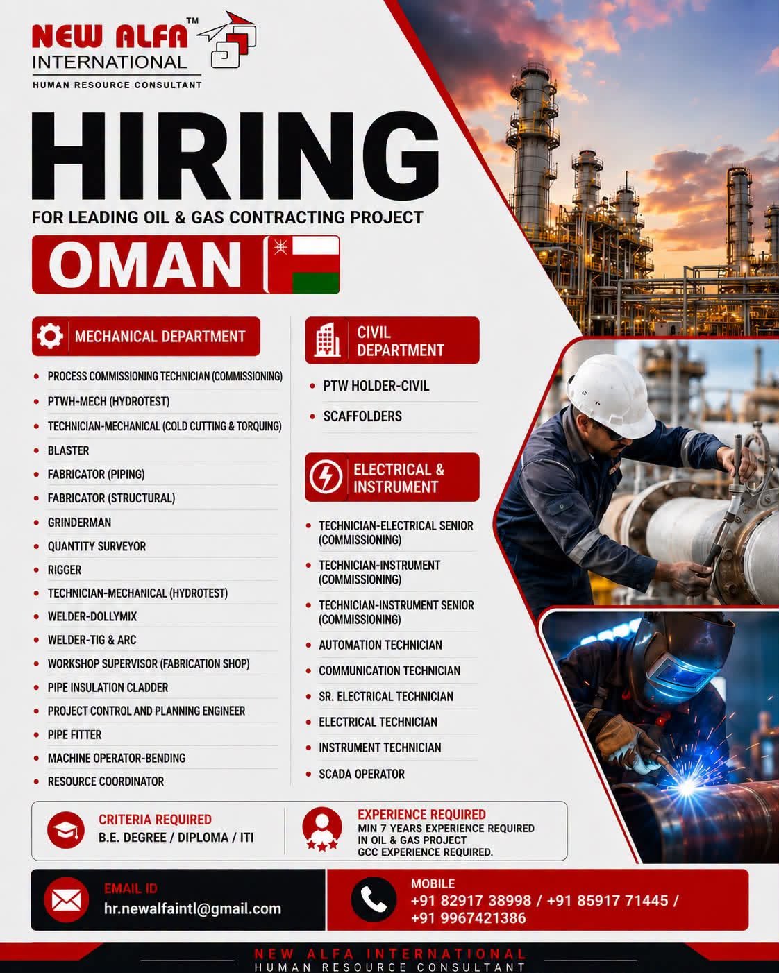 Oman Oil & Gas Jobs 2026 – Large Vacancies Vacancies | Apply Now