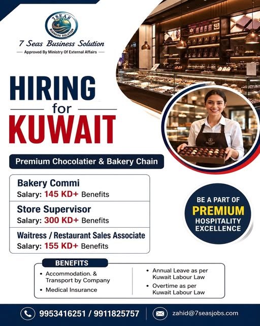Kuwait - Hiring For Premium Chocolatier & Bakery Chain Kuwait - Hiring For Premium Chocolatier & Bakery Chain