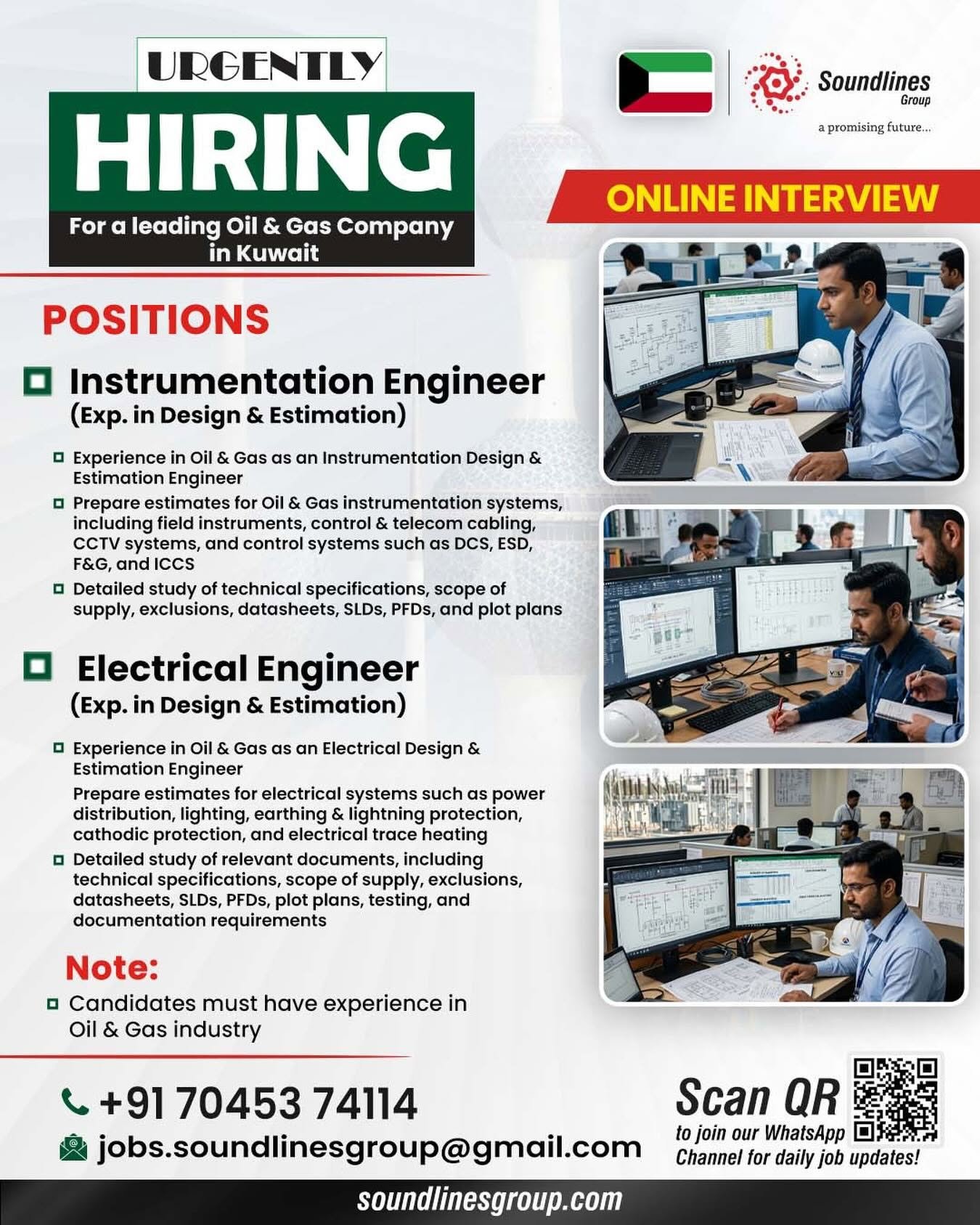 Urgent Recruitment For a leading Oil & Gas Company in Kuwait