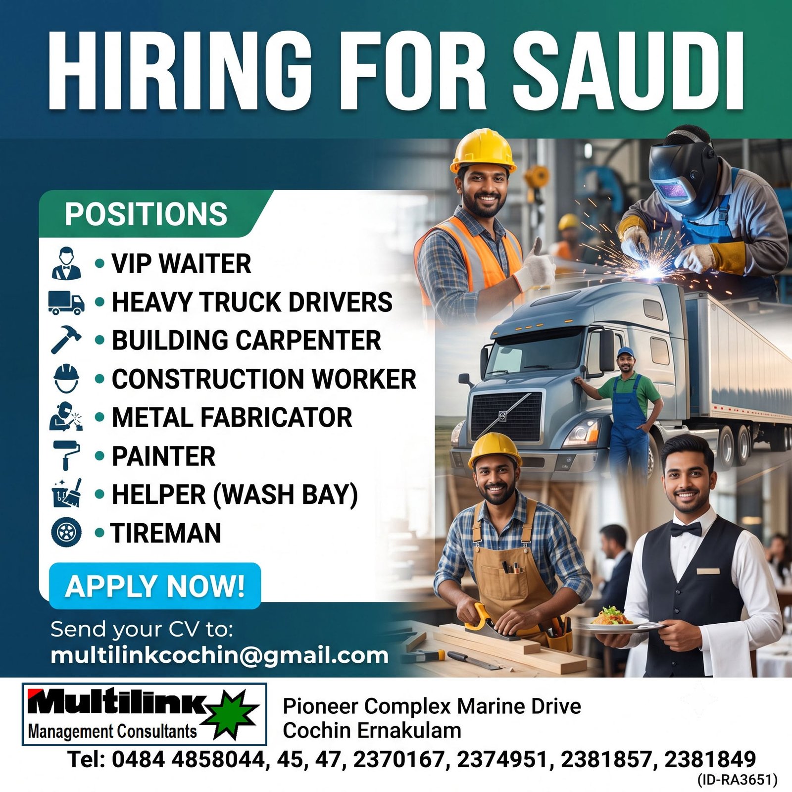 Urgent Requirement for Saudi Arabia 