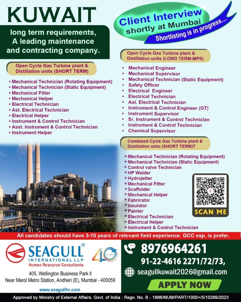 Kuwait Maintenance & Contracting Jobs 2026 | Apply Now