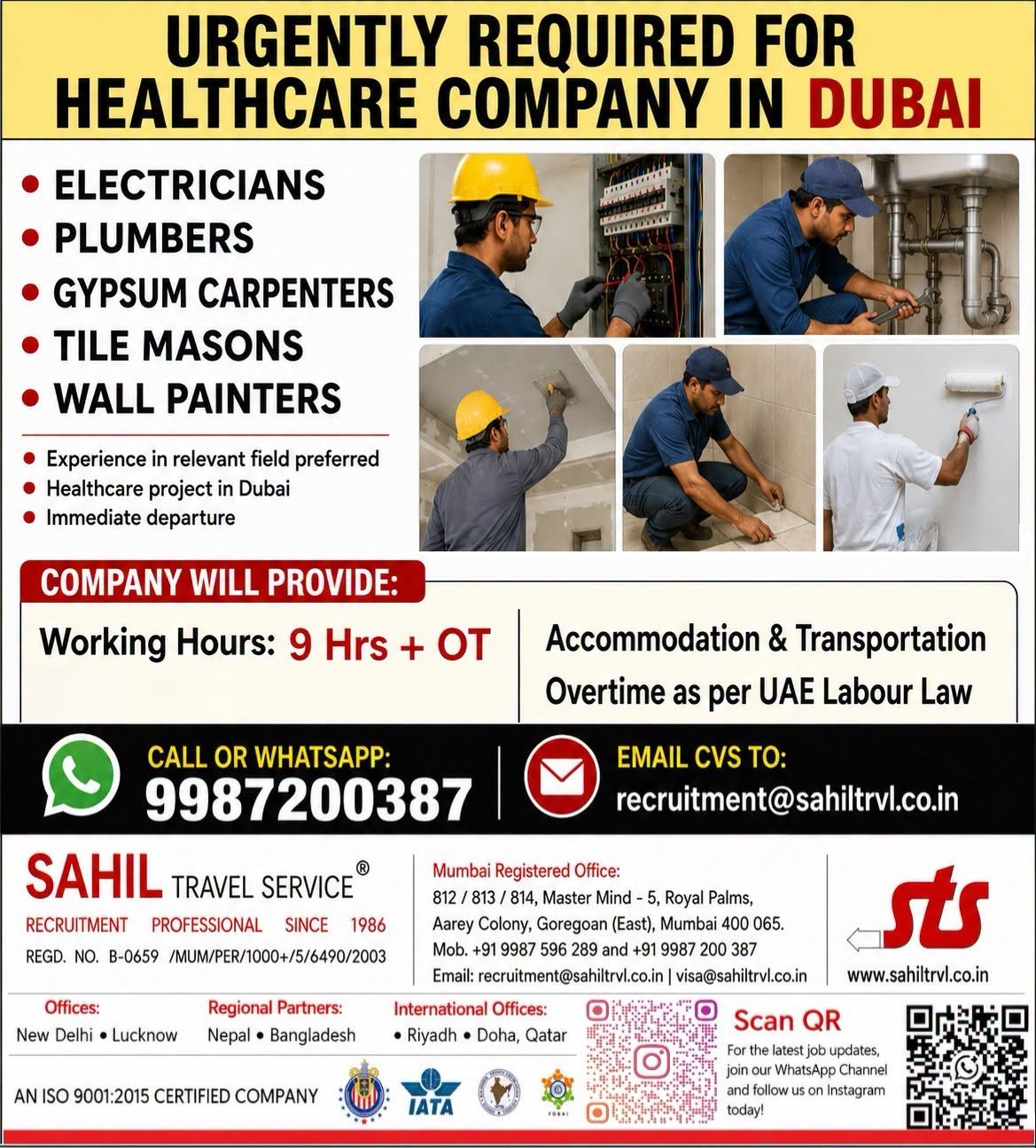 hiring for a reputed healthcare Company in Dubai.