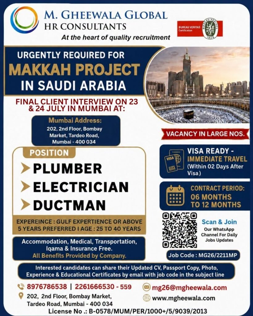 Makkah Project Saudi Arabia Jobs 2026 | Apply Now Makkah Project Saudi Arabia Jobs 2026 | Apply Now
