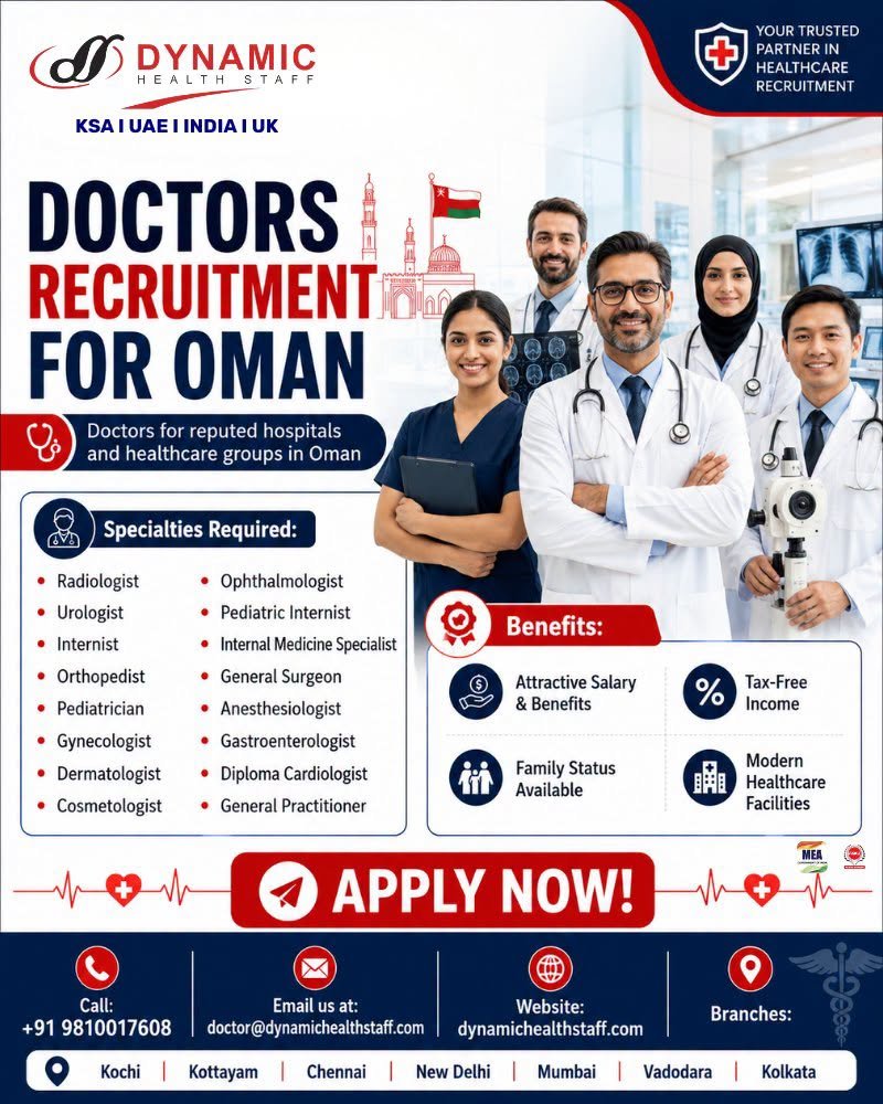 hiring qualified doctors for reputed hospitals and healthcare groups in Oman. hiring qualified doctors for reputed hospitals and healthcare groups in Oman.