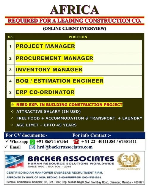 Africa Construction Company Jobs 2026 | Online Client Interview Africa Construction Company Jobs 2026 | Online Client Interview