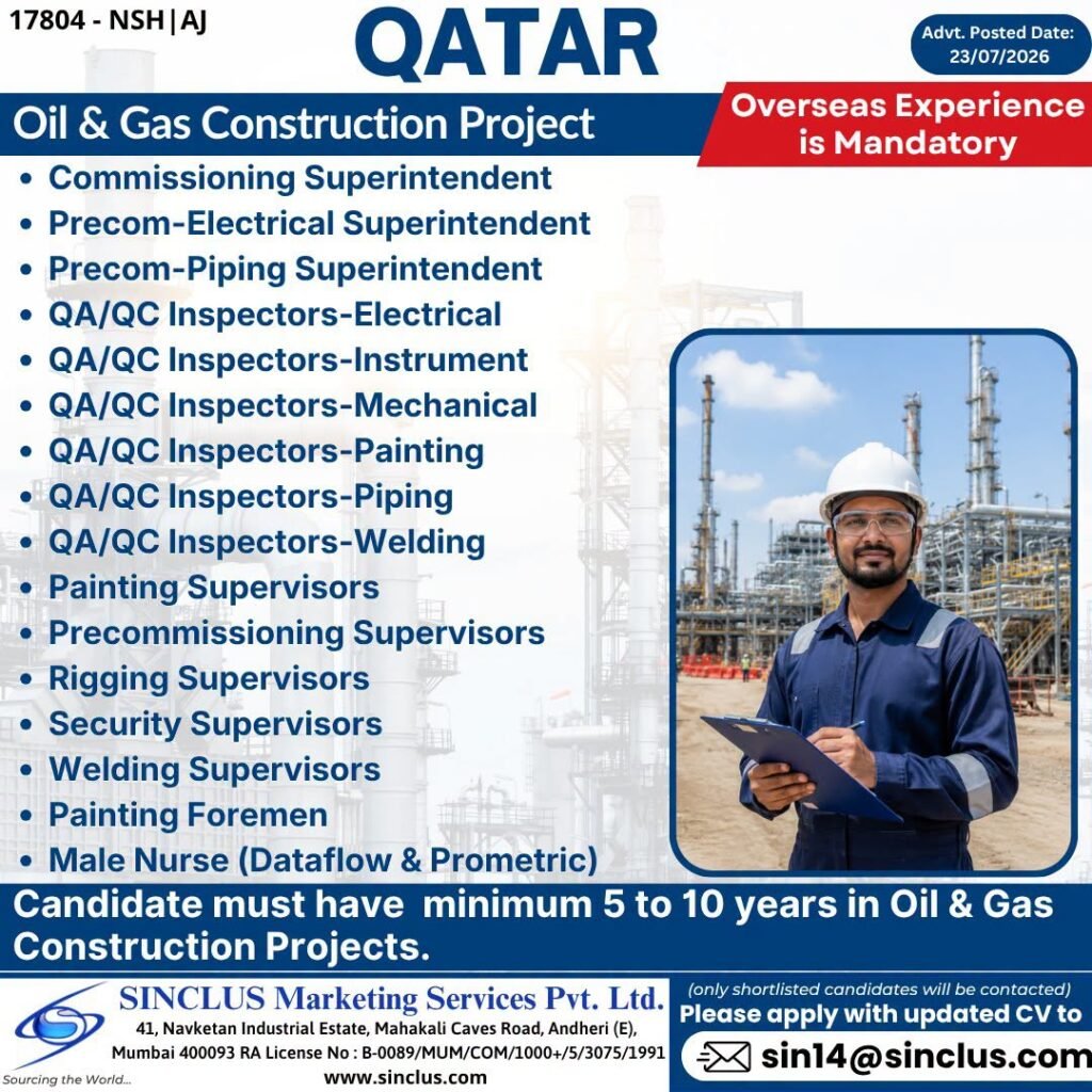 Qatar Oil & Gas Construction Jobs 2026 | Apply Now Qatar Oil & Gas Construction Jobs 2026 | Apply Now