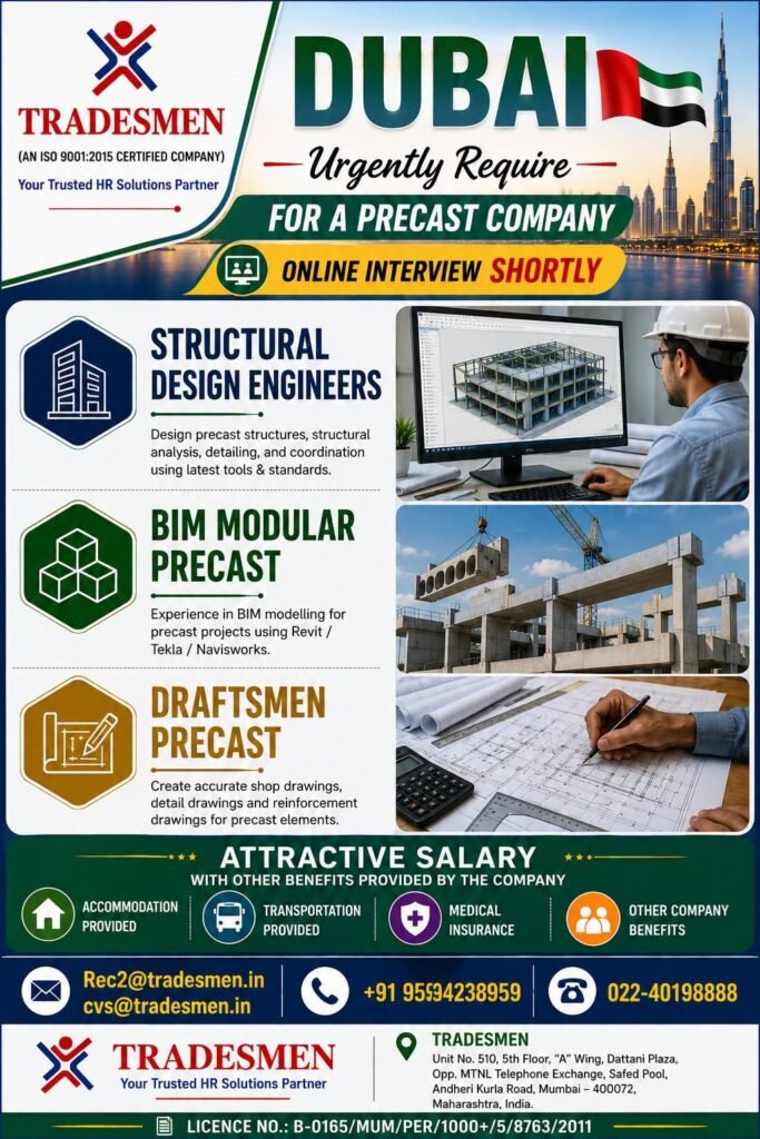 Dubai Precast Company Jobs 2026 | Multiple Vacancies