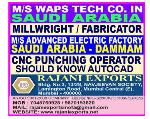 Saudi Arabia Millwright & CNC Punching Operator Jobs 2026 – Dammam | Apply Now