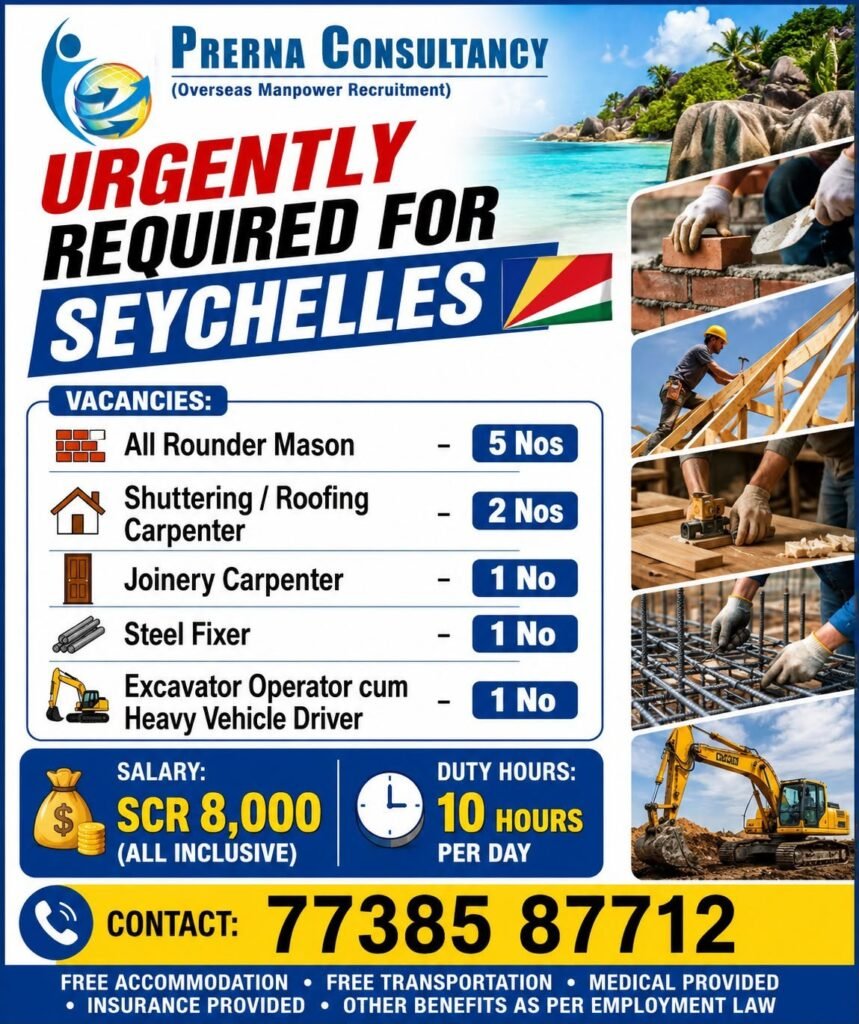 Seychelles Construction Jobs 2026 – Apply Now