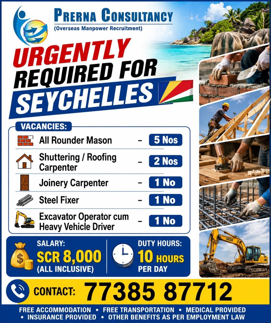 Seychelles Construction Jobs 2026 – Apply Now