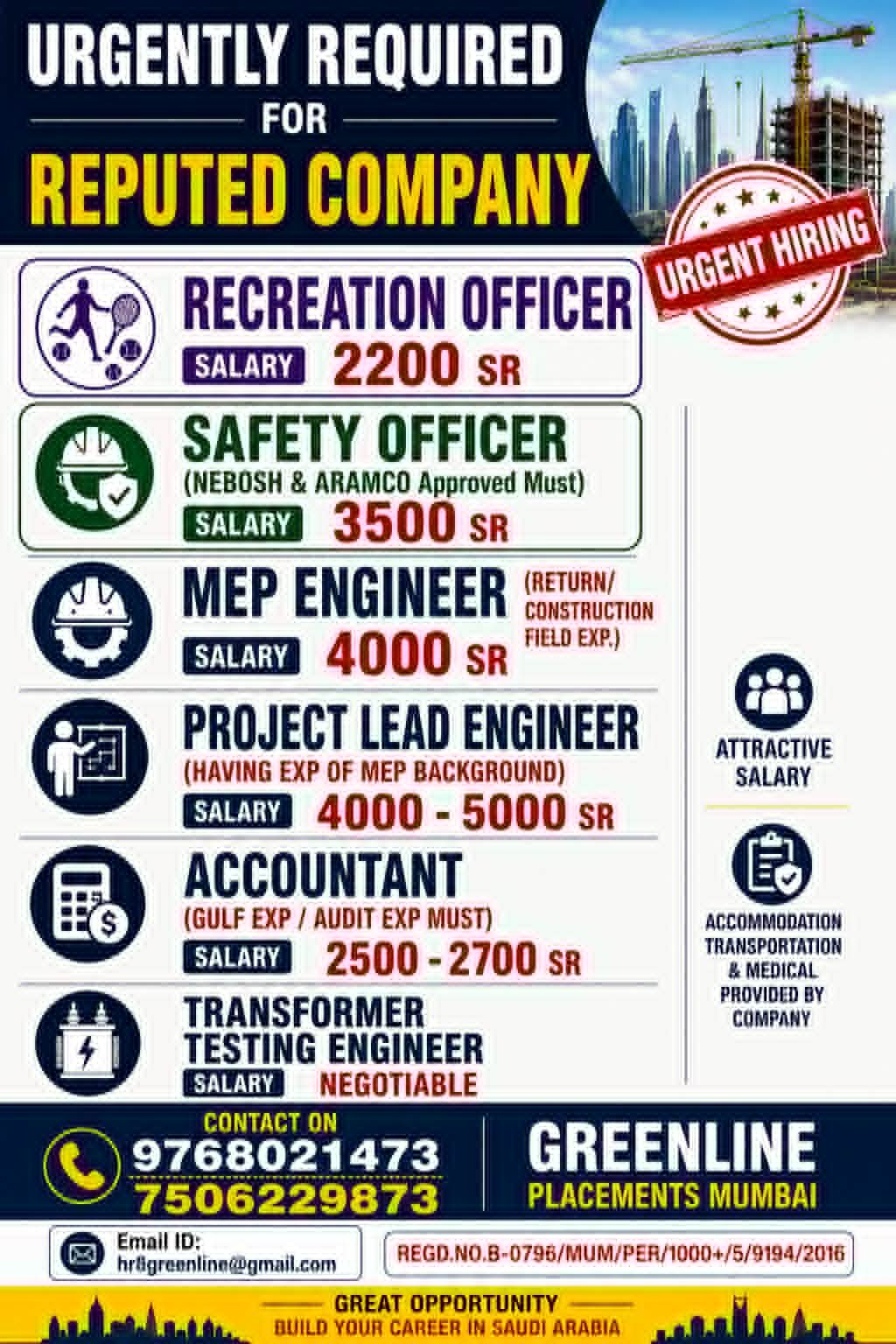 Saudi Arabia Jobs 2026 | Hiring For a reputed company | Apply Now