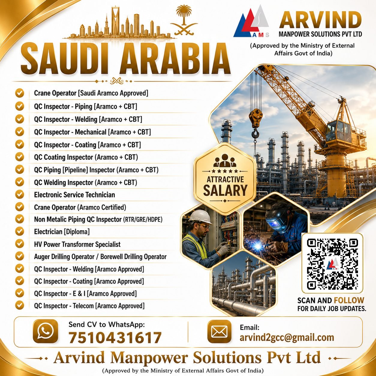 Saudi Arabia Jobs 2026 | Large Vacancies