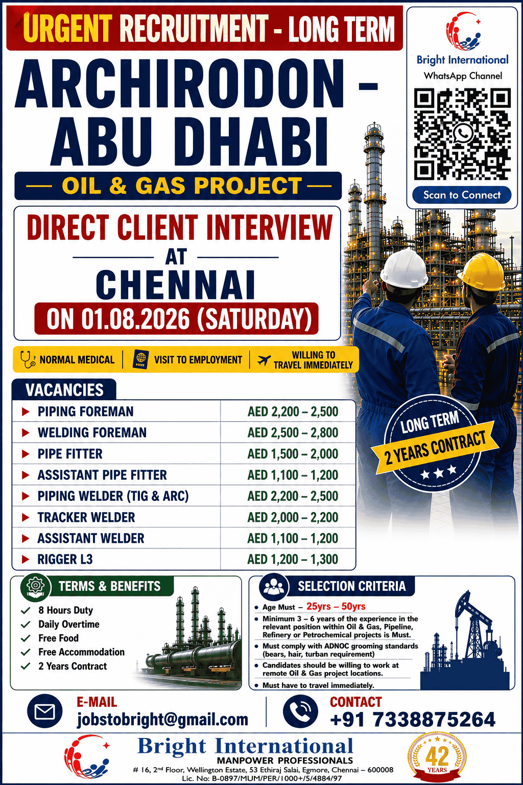 Archirodon Abu Dhabi Oil & Gas Jobs 2026 | Long-Term Project