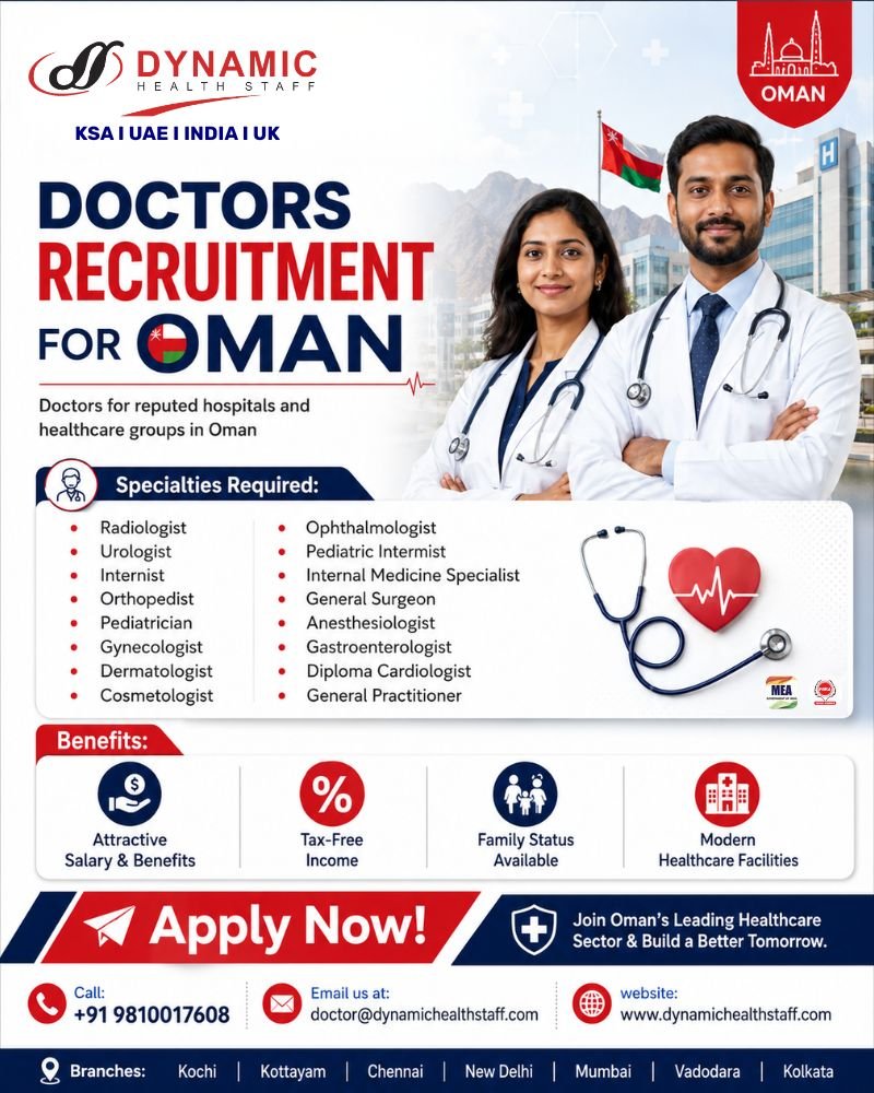 Oman : hiring qualified doctors for reputed hospitals and healthcare groups Oman : hiring qualified doctors for reputed hospitals and healthcare groups