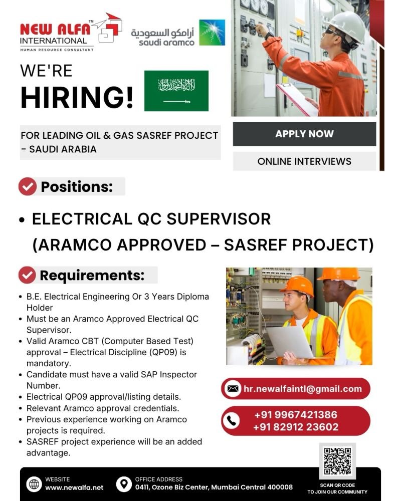 Hiring for Leading Oil & Gas SASREF Project - Saudi Arabia