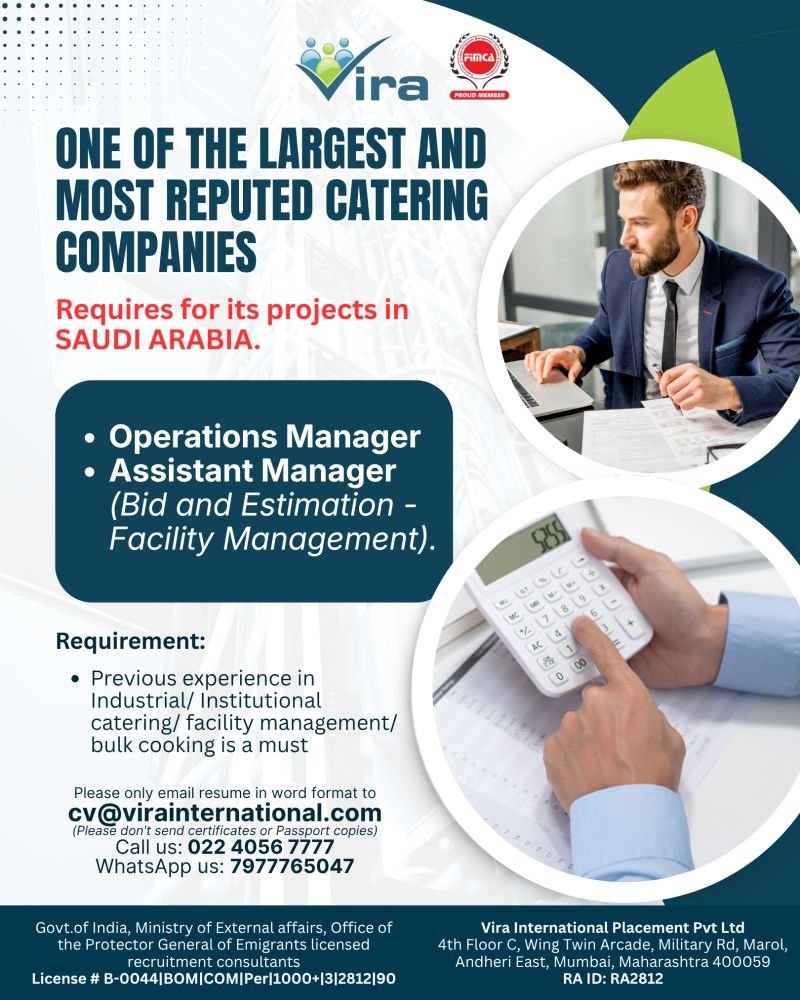 Exciting Career Opportunity in Saudi Arabia Catering Services - Apply Today
