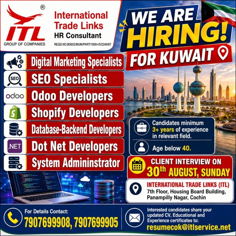 Recruiting experienced IT and Software professionals for opportunities in Kuwait.