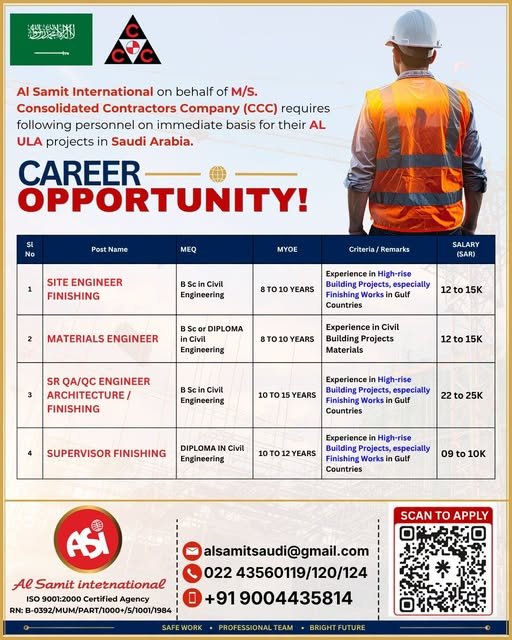 Job Opportunity in Saudi Arabia | CCC – Al Ula Project