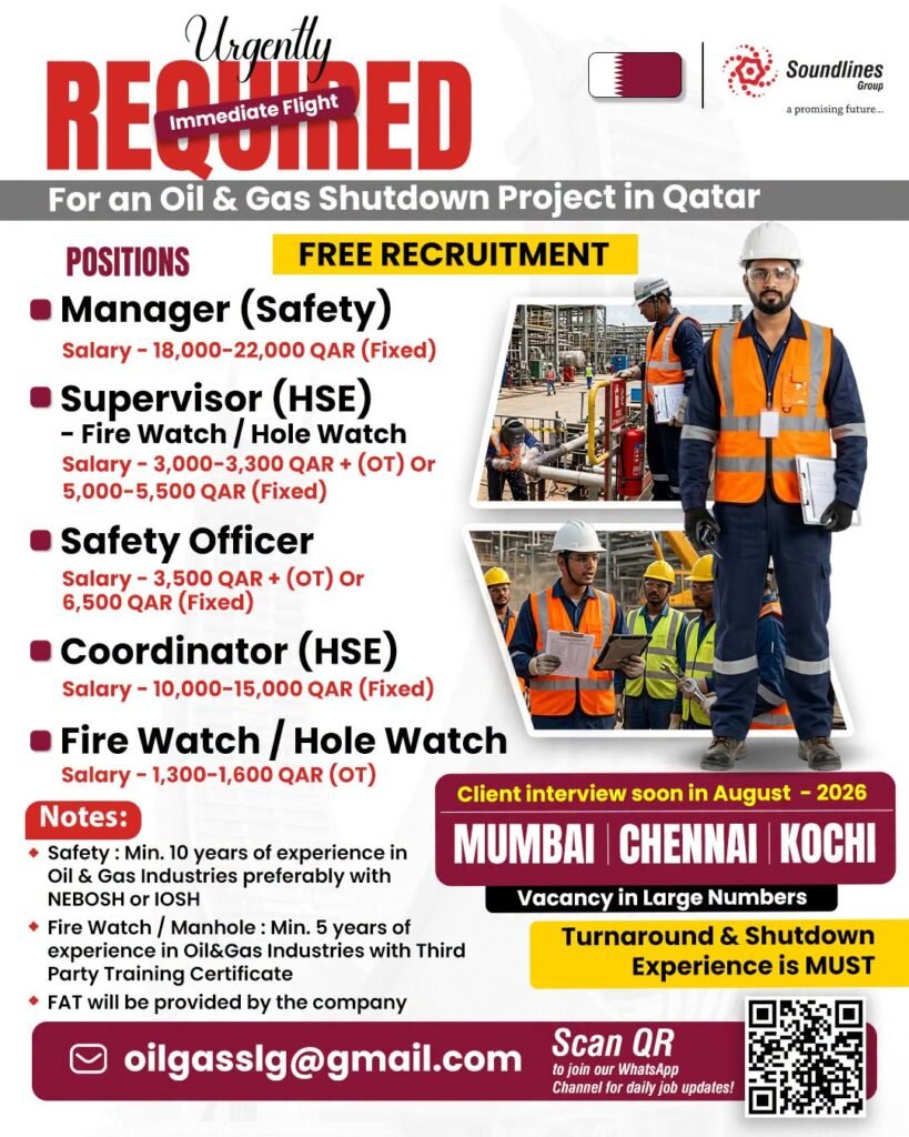 Recruiting For an Oil & Gas Shutdown Project in Qatar