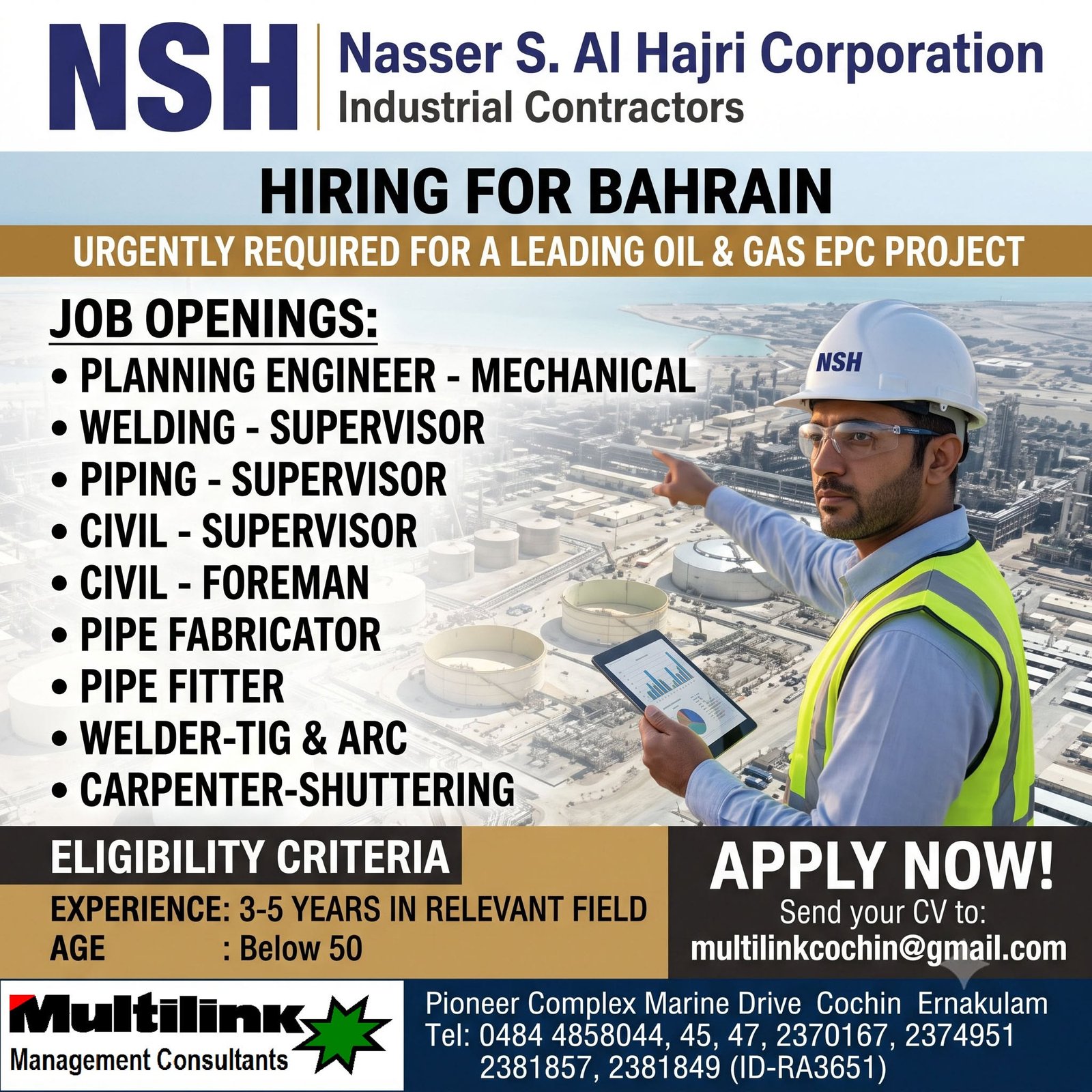 Urgent Requirement for BAHRAIN