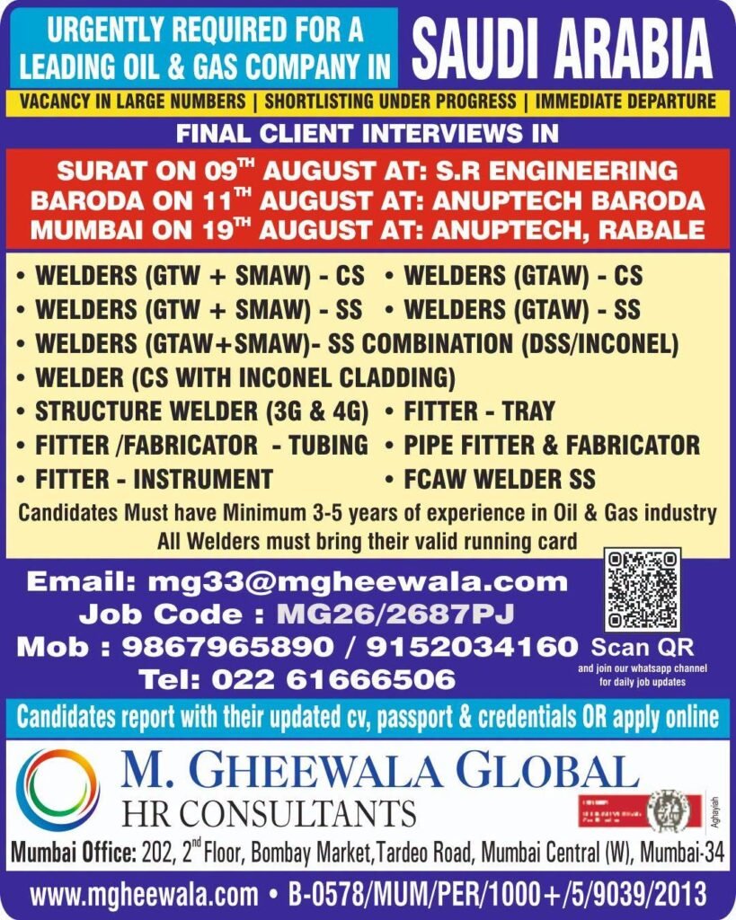 Saudi Arabia Oil & Gas Jobs 2026 | Final Client Interview 